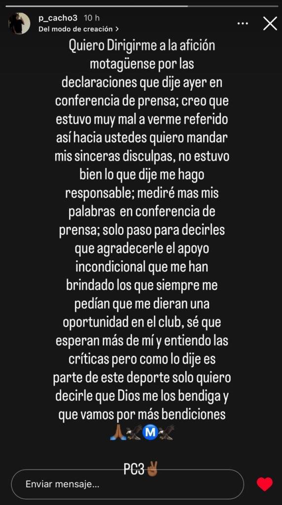 Se metió en polémica por este motivo y tuvo que pedir perdón a Motagua: Me hago responsable