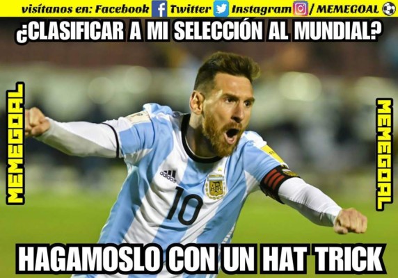 Los tremendos memes de la clasificación de Messi y Argentina al mundial de Rusia