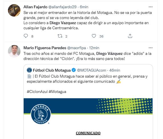 ¡Uno pide reconocimiento en el Nacional! La reacción de periodistas y aficionados tras la salida de Diego Vázquez de Motagua