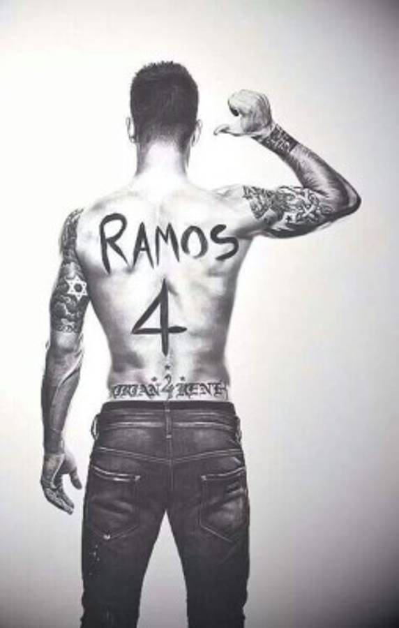 Los espectaculares tatuajes del capitán del Real Madrid, Sergio Ramos
