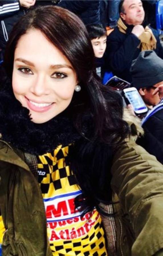 Sirey Morán, Miss Honduras Universo, la fan más guapa de Real España