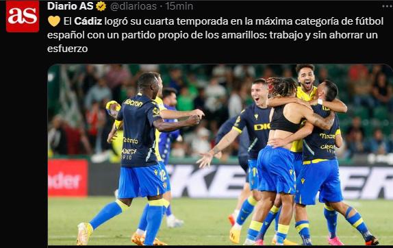 Festejo pletórico del Cádiz, pasos prohibidos de “Choco” Lozano y la caravana del “Submarino” tras salvarse del descenso en España
