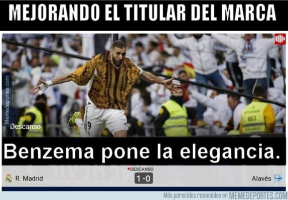Para reír: Los memes de la goleada del Real Madrid al Alavés... ¿y Benzema?