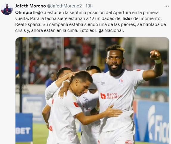 Así reaccionó la prensa hondureña al liderato de Olimpia y caída de Real España: el posteo de ESPN y del propio club albo