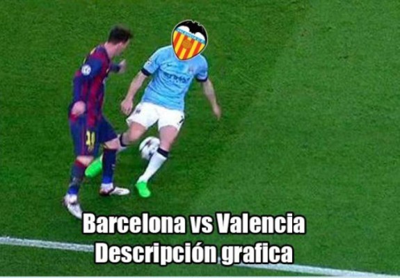 Hacen pedazos al Valencia con memes por goleada del Barcelona