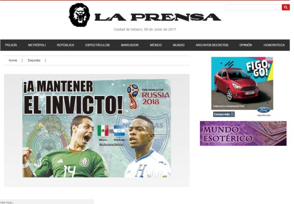 Lo que amaneció diciendo la prensa mexicana sobre partido ante Honduras
