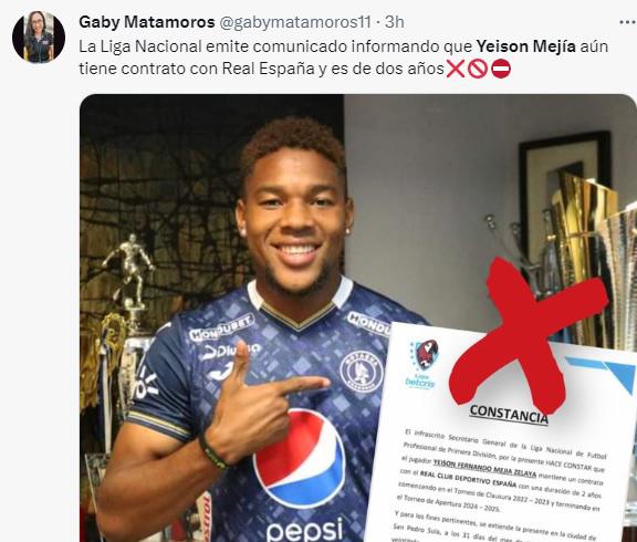 Lo que dice la prensa sobre la polémica entre Yeison Mejía, Motagua y Real España: “Siguen siendo mal asesorados”