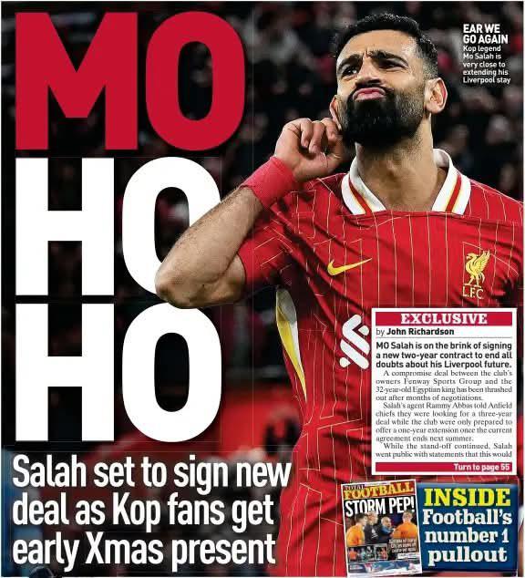 The Mirror avanza que Salah y Liverpool acordaron su renovación por dos años más.