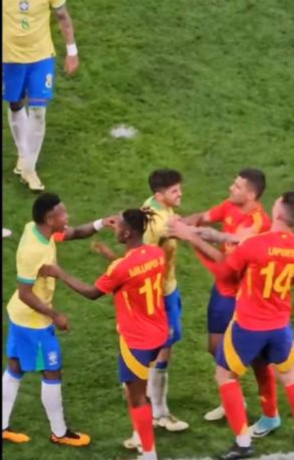 Vinicius lo hizo otra vez: Agarrón y bronca en el España-Brasil; Endrick y su emotivo gesto en el Bernabéu