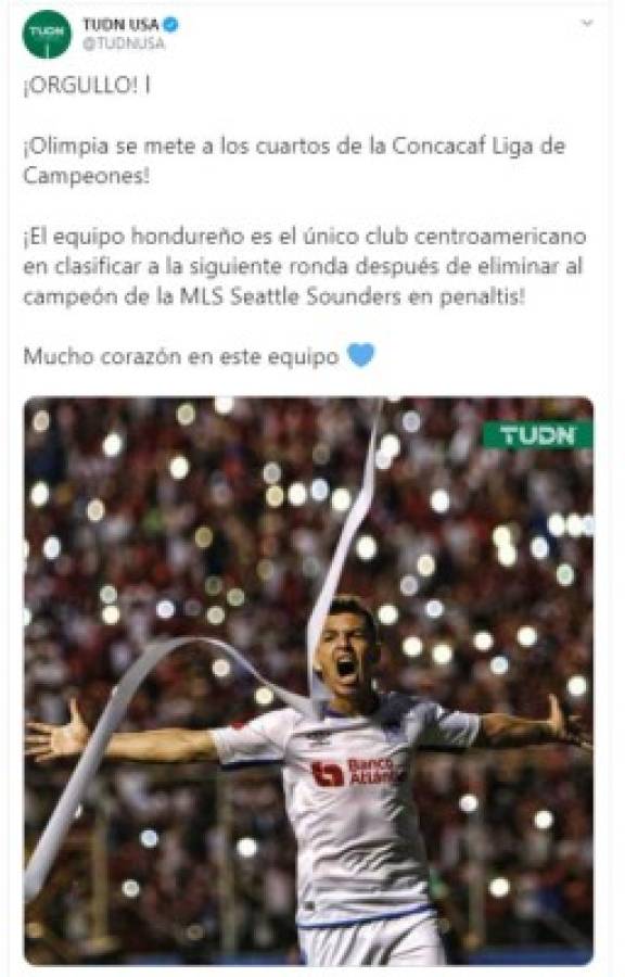 Prensa internacional destaca a Olimpia tras echar al Seattle de la Champions de Concacaf