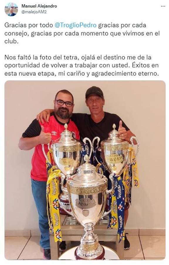 “Gracias por mostrarnos el camino”: Así se despidieron los jugadores y directivos de Olimpia de Pedro Troglio