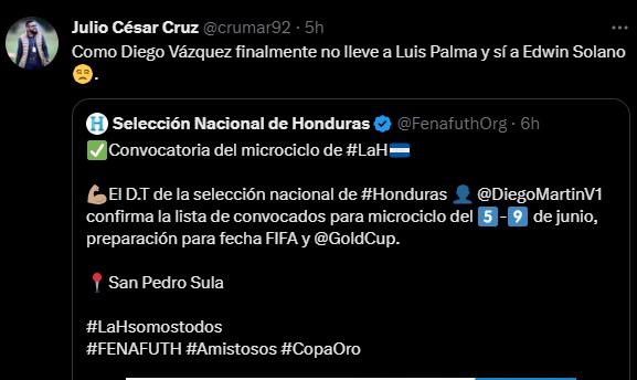 ”¿Y Luis Palma?”: Prensa de Honduras reacciona a la penúltima convocatoria de Diego Vázquez de cara a la Copa ORO