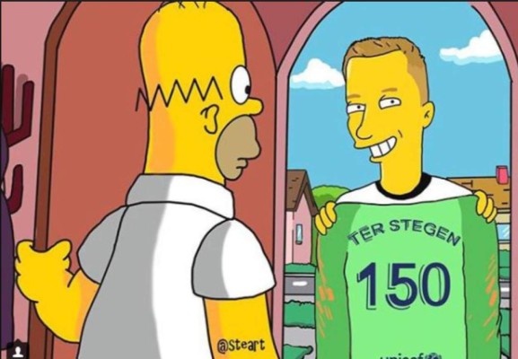Los cracks del fútbol y sus dobles con los simpsons