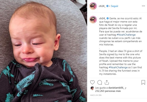 Chicharito Hernández busca el mejor meme para su hijo y las redes explotan