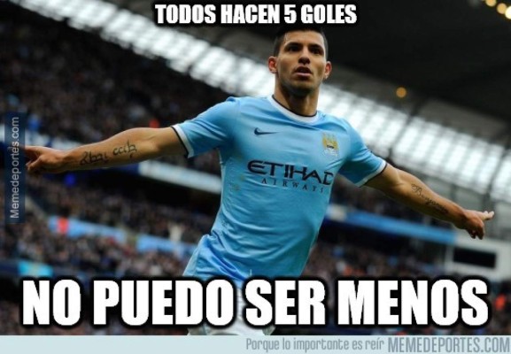 Los memes más divertidos que dejó la actuación del Kun y sus cinco goles