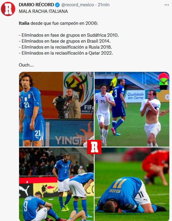 “Otro desastre” y “tragedia”: Lo que dice la prensa mundial tras el nuevo fracaso de Italia, afuera de Qatar 2022