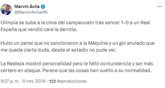 Así reaccionó la prensa hondureña al liderato de Olimpia y caída de Real España: el posteo de ESPN y del propio club albo