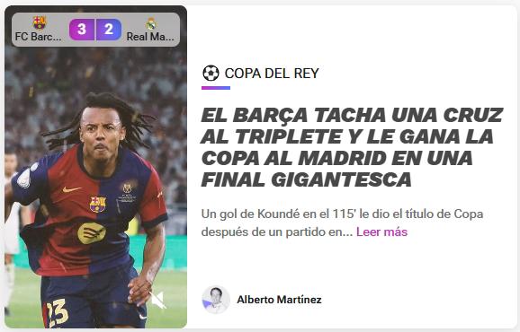 La prensa reacciona por el título del Barcelona tras vencer al Real Madrid: Ni árbitros ni nada, somos los mejores; no dan para el Clásico