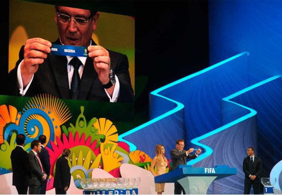 Imágenes del sorteo de la Copa Mundial Brasil 2014.