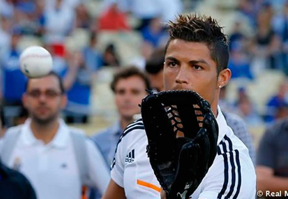 Cristiano Ronaldo, protagonista en la previa del Dodgers-Yankees .