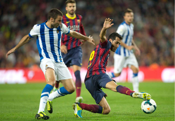 Barcelona imágenes de un nuevo record al vencer al Real Sociedad.