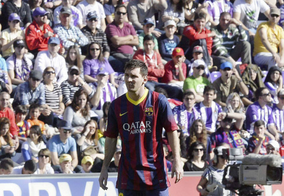 Barcelona perdió 1-0 ante Valladolid con Lionel Messi y Neymar.
