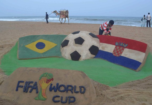 ambiente y color en brasil a un día del comienzo del mundial