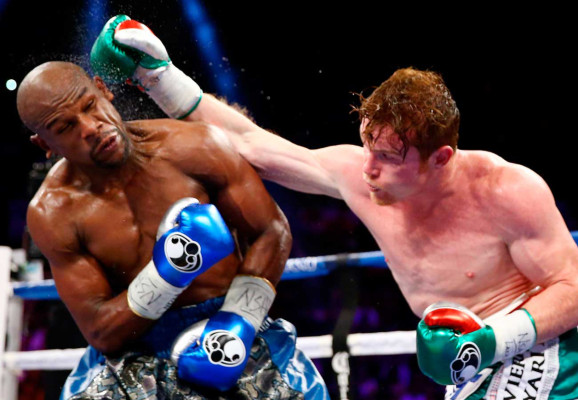 Floyd Mayweather gana con contudencia a Saul 'Canelo' Álvarez