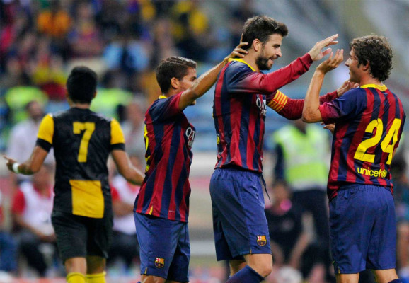 1-3. El Barcelona sudó para vencer al Malaysia XI.