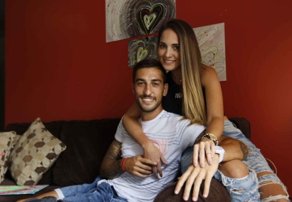 La guapísima Kristina Andrade, la motivación del futbolista de Real España, Luciano Ursino