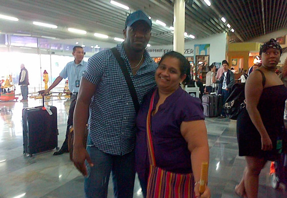 Fotos de aficionados con David Suazo.