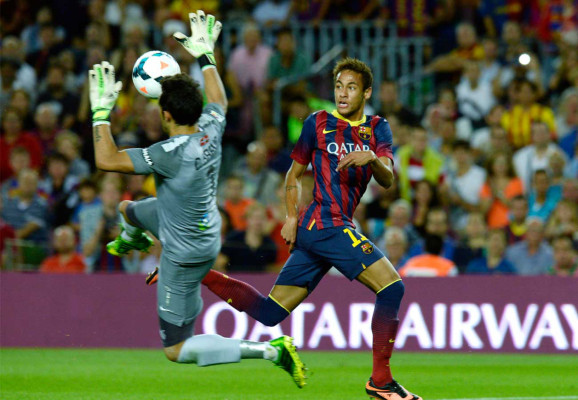 Barcelona imágenes de un nuevo record al vencer al Real Sociedad.