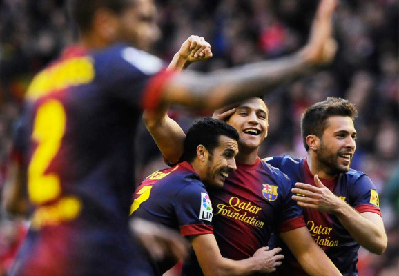 Barca y Real Madrid en la liga Española.