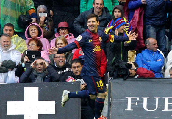 Barca y Real Madrid en la liga Española.