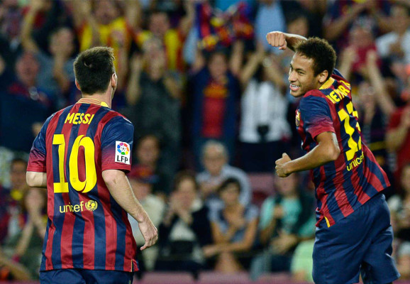 Barcelona imágenes de un nuevo record al vencer al Real Sociedad.