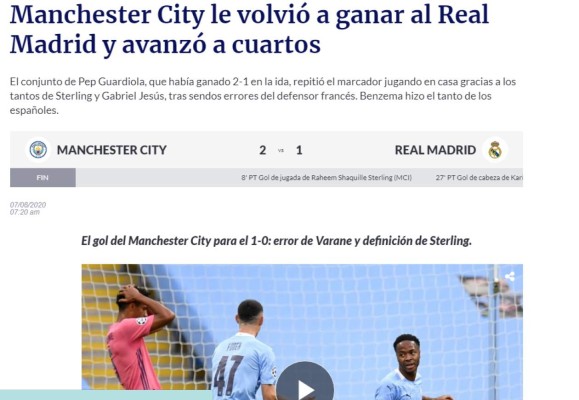 'Pep Guardiola ejecuta al Real Madrid', así titula la prensa mundial la eliminación de los blancos