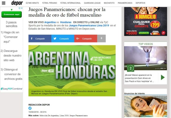 Lo que dicen los medios internacionales sobre la final entre Honduras y Argentina