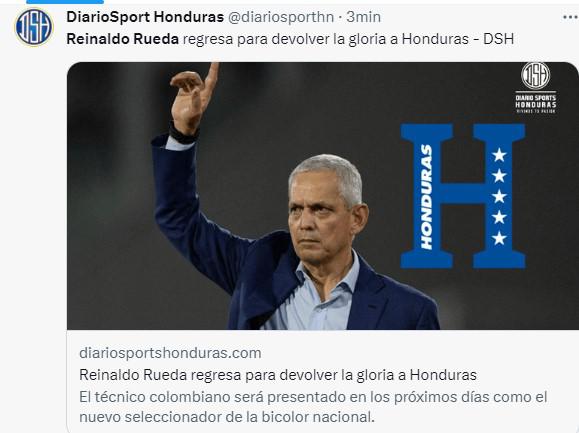 Lo que dice la prensa hondureña sobre la llegada de Reinaldo Rueda a la Selección Nacional: “Ojalá pueda unir al país”