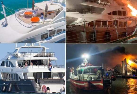 Así quedó el lujoso yate de Marc Anthony valorado en 7 millones de dólares que fue destrozado por un voraz incendio