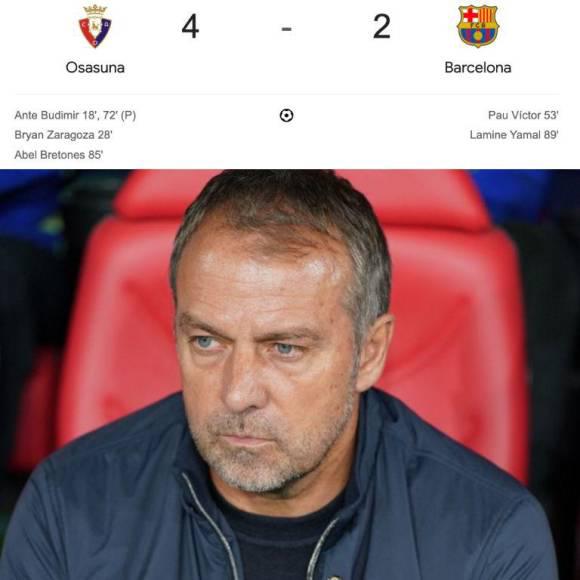 Flick ya tiene papá: los jocosos memes tras la primera derrota del Barcelona en la Liga Española