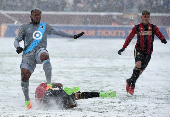 Las fotografías más sorprendentes del Atlanta-Minnesota bajo la nieve en la MLS