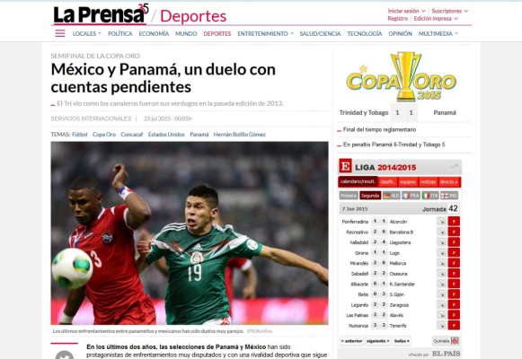 Prensa panameña, atrevida previo a juego contra México
