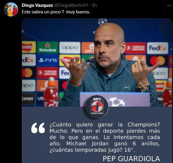 La publicación de Diego Vázquez en su cuenta personal de Twitter.