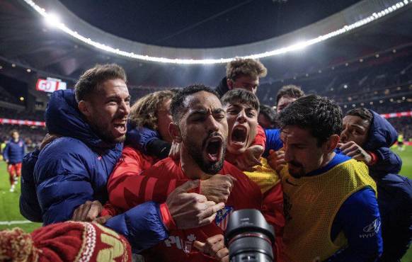 Matheus Cunha realizó el 2-2 para el Atlético en el minuto 90.