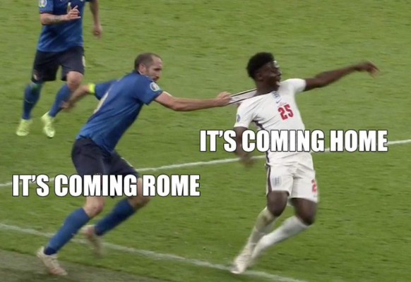 Italia campeón de la Eurocopa y los memes hacen pedazos a Inglaterra y Saka por su jugada con Chiellini
