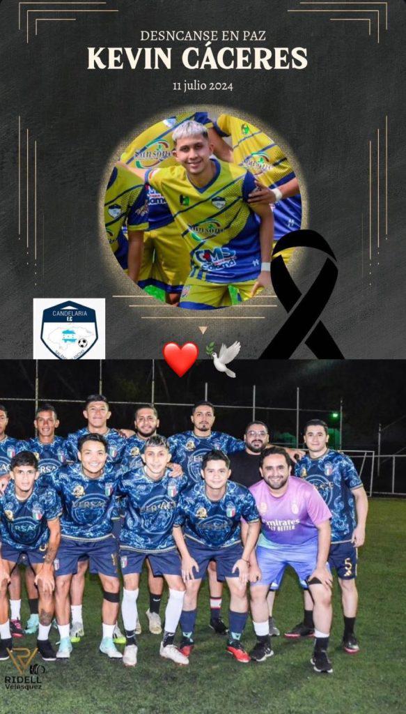 El Candelaria FC, club de Olancho, se despidió del joven Kevin Cáceres.