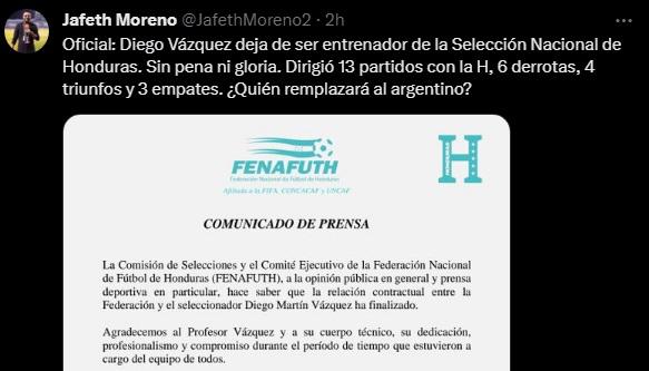 ”Diego Vázquez fue mejor que Bolillo”, “Fenafuth ha perdido tiempo”: Las reacciones de la prensa ante el adiós de “La Barbie”