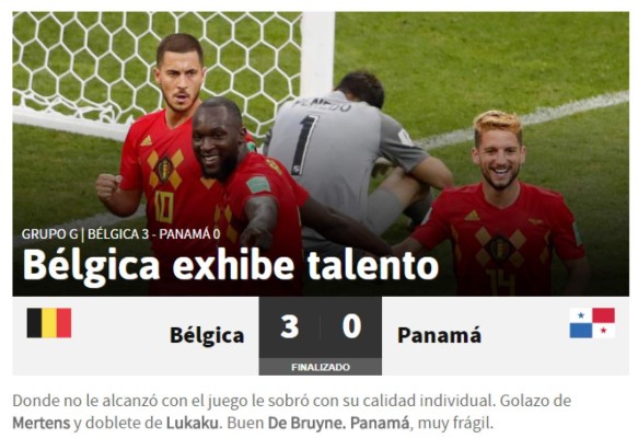 ''Es una de las peores del Mundial'', así reacciona la prensa tras el debut de Panamá en Rusia 2018