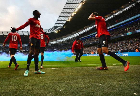 Las mejores imajenes del Clasico Manchester United VRS Manchester City