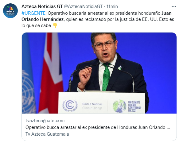 Así lo cuenta el mundo: Medios internacionales informaron la solicitud de extradición de Juan Orlando Hernández